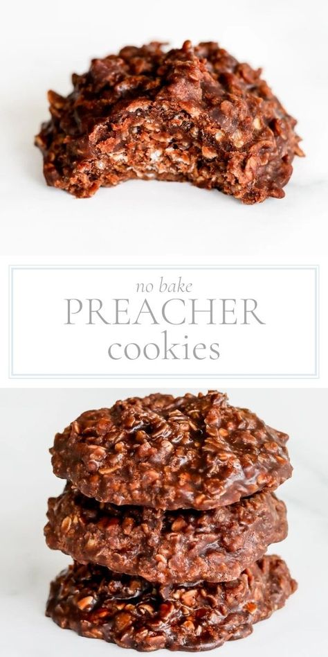 Cookies Using Chocolate Chips, No Bake Cookies Chocolate, Preacher Cookies, Peanut Butter And Oats, Chocolate No Bake, Easy No Bake Cookies, Chocolate No Bake Cookies, Cooking Projects, Julie Blanner