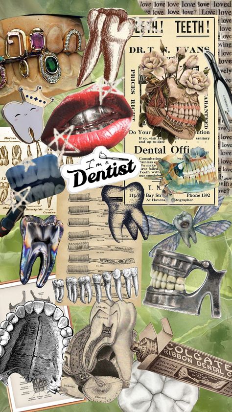 #dentistry #dental #teeth #tooth #vintage #dentist Dental Student Aesthetic Wallpaper, Dentist Wallpaper Aesthetic, Dentistry Student Wallpaper, Dentist Aesthetic Wallpaper, Dentistry Wallpaper, Dentist Wallpaper, Crazy Dentist, Dentist Aesthetic, Dental Notes