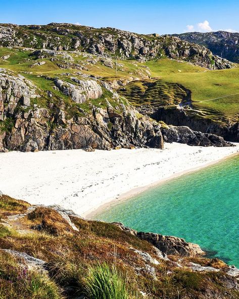 Scotland | Who would you take to this Scottish beach? ☀️ | Instagram Beaches In Scotland, Scotland Coast, North Coast 500 Scotland, Scottish Coast, Scottish Beach, Vintage Scotland, North Coast 500, Beach Instagram, Old Photographs