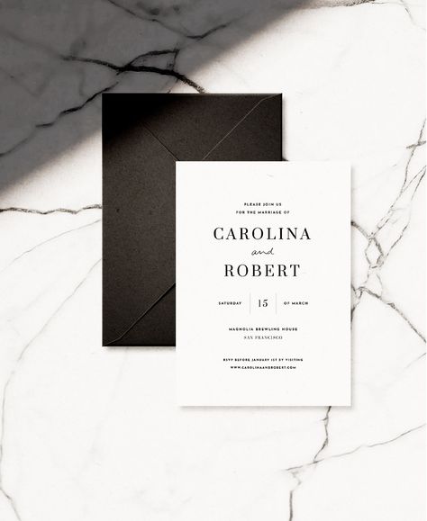 Modern Romantic Invitations, Old Money Wedding Invitations, Wedding Invitations Simple Elegant, Simple Chic Wedding, Typography Invitation, Wedding Invitation Modern, Minimal Wedding Invitation, Chic Wedding Invitations, Classic Invitation