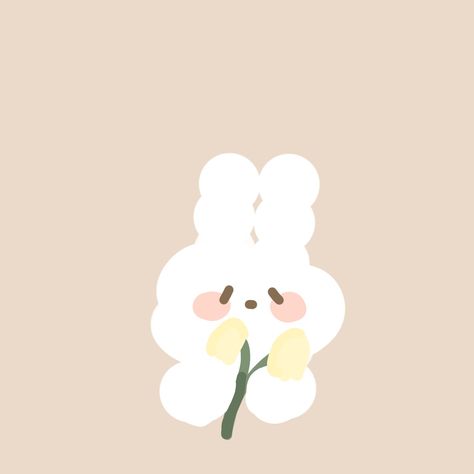 Bunny Holding Flowers, Holding A Flower, Holding Flowers, Cute Bunny, A Flower, Cute Drawings, Drawings, Flowers, Quick Saves