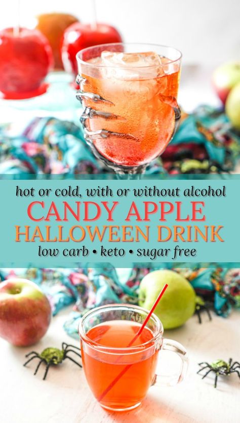 Fall Apple Drinks, Fall Drinks Alcohol, Cider Drink Recipes, Alcohol Candy, Apple Cider Drink, Low Carb Candy, Cider Drinks, Halloween Drinks Alcohol, Low Carb Cocktails