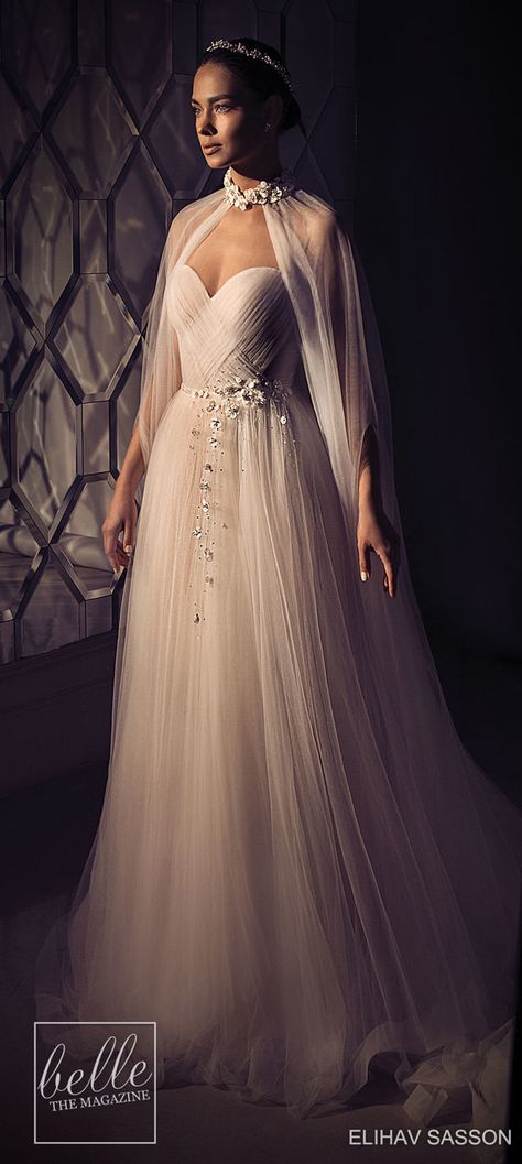 Elihav Sasson Wedding Dresses 2019 - Enamoured Collection Wedding Dresses Ball Gown Princess, Elihav Sasson, Wedding Dress Tea Length, Wedding Dress Silk, Ball Gown Princess, Dress With Cape, Wedding Dress Gallery, Cape Wedding Dress, Gown Princess