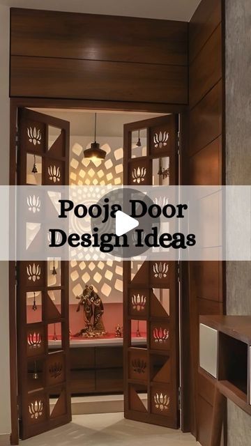 4,890 likes, 22 comments - dhritiinteriors_ on June 4, 2024: "Step into timeless elegance with Pooja Door designs, blending warmth and sophistication effortlessly.

According to Vastu, the north-east direction is ideal for the Pooja Room at home. Ensure your prayers face toward the north or the east. Always double-check that the mandir's placement avoids being beneath stairways or near bathrooms.

Let us guide you through personalized interior design consultations to elevate your living spaces Mandir Designs For Living Room, Mandir With Door For Home, Home Puja Room Design, Simple Pooja Room Door Design Indian, Pooja Room Design Door, Mandir Door Ideas, Devghar Design In Hall, Pooja Space In Living Room, Mandir Room Design For Home