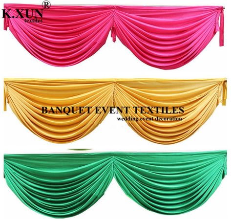 Ice Silk Swag Drape For Wedding Backdrop Curtain Stage Background Table Cloth Event Party Decoration _ - AliExpress Mobile Drape For Wedding, Decoration For Event, Floral Chandelier Wedding, Table Swag, Balloon Arch Decorations, Simple Stage Decorations, Swag Curtains, Stage Curtains, Wedding Tablecloths