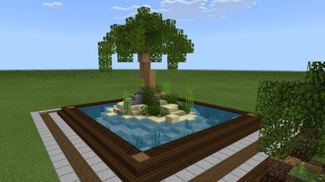 Minecraft Landscaping Tropical Design Minecraft Landscaping, Stranded Island, Minecraft Oasis, Minecraft Hus, Landscaping Tropical, Minecraft Garden Ideas, Minecraft Horse, Minecraft Building Ideas, Minecraft Garden