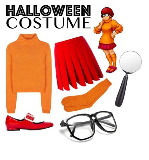 "DIY Velma Costume" by spicy-milk ❤ liked on Polyvore featuring Cedes, Miu Miu, Acne Studios, Lanvin, halloweencostume and DIYHalloween Diy Velma Costume, Velma Halloween, Velma Halloween Costume, Velma Costume, Lanvin, Miu Miu, Halloween Costume, Halloween Costumes, Acne Studios