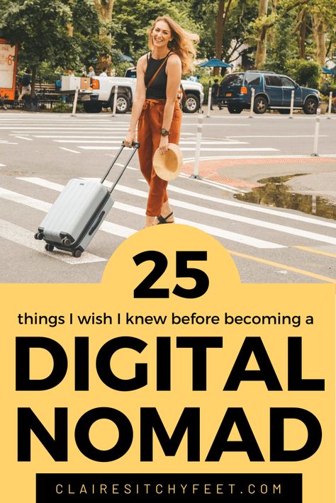 Are you thinking of becoming a digital nomad? This is a list of 24 thigs I wish someone had told me before I became a digital nomad. #digitalnomad #travel #entrepreneur #remotework #digitalnomadlife Digital Nomad Packing List, Buying A Business, Defining Decade, Location Independent Lifestyle, Nomad Travel, Digital Nomad Jobs, Nomad Life, Digital Nomad Life, Nomad Lifestyle