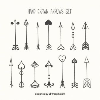 Arrow Tattoo Design, Hand Drawn Arrows, Arrow Drawing, Hand Drawn Wedding, Arrow Tattoo, Arrow Tattoos, Tableau Design, Floral Drawing, Doodle Lettering