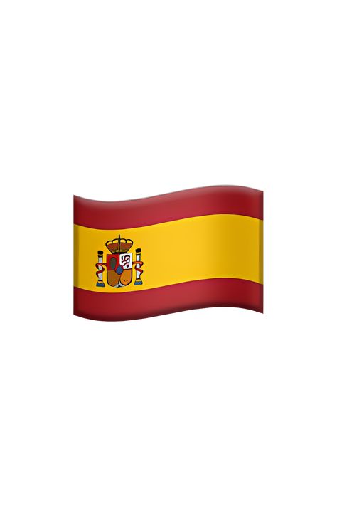 The emoji 🇪🇸 Flag: Spain depicts the flag of Spain, which consists of three horizontal stripes of red, yellow, and red. The yellow stripe is twice the size of each red stripe. In the left side of the yellow stripe, there is the Spanish coat of arms, which features a shield with several symbols, including a castle, a lion, and several red and yellow stripes. The flag has a rectangular shape and is oriented horizontally. Flag Of Spain, Apple Emojis, Flag Emoji, Prado Museum, Spanish Flags, Spain Flag, Icon Emoji, Body Tutorial, The Emoji