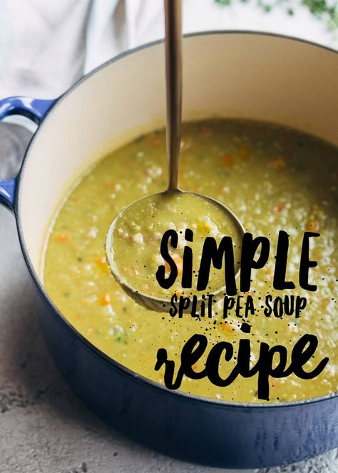 Easy Split Pea Soup Crock Pot, Quick And Easy Split Pea Soup, Copycat Habitant Pea Soup, Turkey Split Pea Soup, Easy Pea Soup Recipe, Sweet Pea Soup Recipe, Pee Soup Recipes, Pea Soup With Frozen Peas, Canned Split Pea Soup