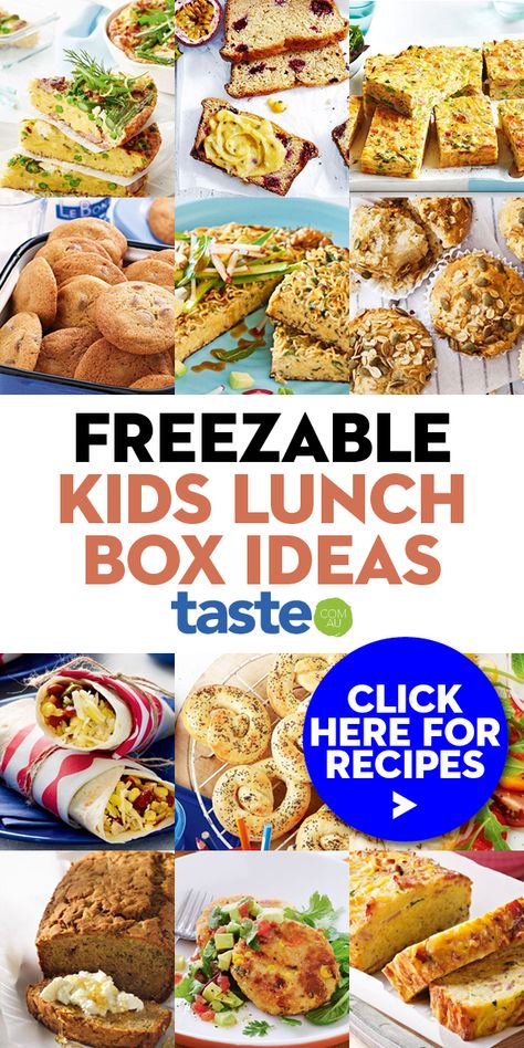 Frozen School Lunch Ideas, Freezable Lunch Ideas, Freezer Kids Lunches, Freezer Friendly Lunchbox Ideas, Freezer School Lunches, Lunch Ideas Freezable, Freezable Lunchbox Ideas Kids, Muffins For Lunch Boxes, Diy Lunchbox Ideas