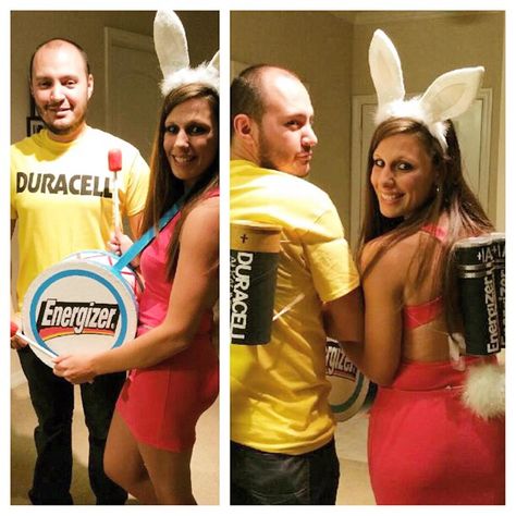 Energizer bunny. Duracell bunny. Halloween costumes Dust Bunny Costume, Energizer Bunny Couple Costume, Diy Energizer Bunny Costume, Energizer Bunny Halloween Costume, Mean Girls Halloween Costume Bunny, Energizer Bunny, Bunny Costume, Last Minute Halloween Costumes, Cool Costumes