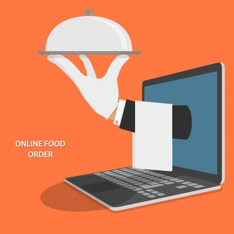 Online Food Delivery Poster, Food Delivery Ads Creative, Food Delivery Illustration, Food Delivery Ads, Restaurant Ads, Delivery Illustration, Delivery Poster, Restaurant Ad, Cow Ghee