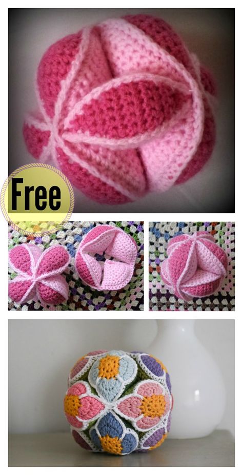 Crochet Amish Puzzle Ball Free Pattern Amish Puzzle Ball, Crochet Game, Crochet Ball, Confection Au Crochet, Yarn Craft, Crochet Baby Toys, Beginner Crochet Projects, Crochet Simple, Haken Baby