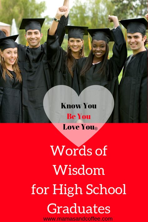 Words of wisdom for high school graduates #graduation #wordsofwisdom #highschoolgraduation Words Of Wisdom For Graduates Jar, High School Graduation Sayings, Words Of Advice For Graduate, Advice For Graduates High Schools, High School Graduation Quotes Wise Words, Graduation Words Of Encouragement, Words Of Wisdom For Graduates, Graduation Words Of Wisdom, Senior Letters