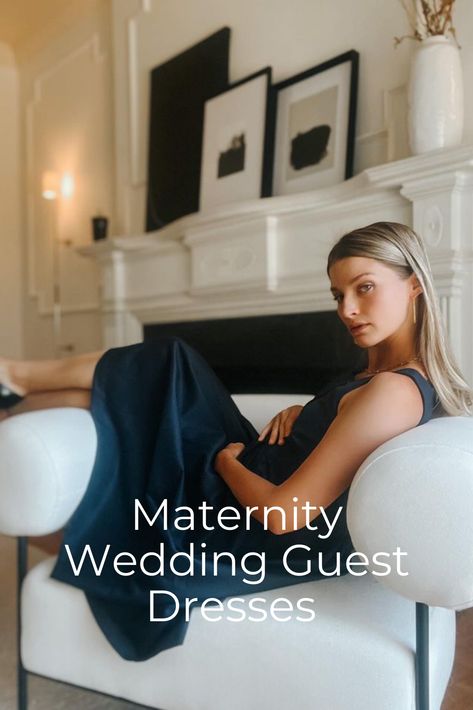 Blue maternity wedding guest dress worn by pregnant person. Black Tie Pregnancy Dress, Pregnant Wedding Guest Outfit, Pregnant Wedding Guest, Maternity Wedding Guest, Maternity Wedding Guest Dress, Gown For Pregnant Women, Maternity Dress Wedding Guest, Maternity Sweater Dress, Wedding Guest Gowns