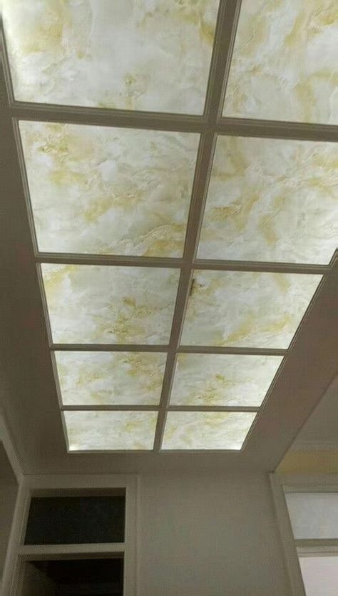 new Plastic materials, Backlit Acrylic Panel, False Ceiling Design, Pooja Rooms, False Ceiling, Ceiling Design, Shanghai, Onyx, Marble, Ceiling