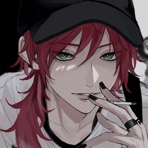 @Avanokabeuch on twt Red Hair Green Eyes, Monster Prom, Aesthetic Boy, Art Center, Character Design Inspiration, Anime Fanart, Art Works, Red Hair, Anime Drawings