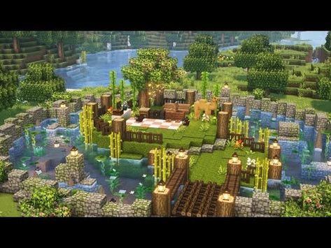 [Minecraft] 🌿✨ Aesthetic Axolotl Pond Tutorial / Mizuno's 16 Craft Resource Pack - YouTube Minecraft Axolotl Enclosure, Axolotl Minecraft Habitat, Minecraft Axolotl Habitat, Minecraft Pond Ideas, Minecraft Balcony, Aesthetic Axolotl, Axolotl Tank, Pond Decorations, Mini Pond