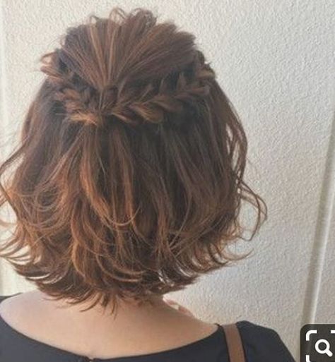 Short Braids, Peinados Fáciles Para Cabello Corto, Penteado Cabelo Curto, Side Braid, Short Hair Updo, Hair Updo, Braids For Short Hair, Hair Short, Elegant Hairstyles