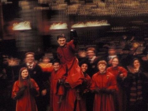 Gryffindor Characters, Quidditch Aesthetic, Gryffindor Quidditch Team, Red Pics, Quidditch Pitch, Gryffindor Quidditch, Hogwarts Party, Gryffindor Aesthetic, Harry Potter Wall