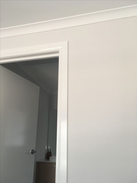 Lexicon Quarter Walls Vivid White Trim, Lexicon Quarter Walls, Dulux Vivid White Interior, Dulux Light Grey Paint, Dulux Hog Bristle Quarter, Dulux Lexicon Quarter, Dulux Interior Paint Colours, Dulux White Exchange Half, Dulux Paint Colours Grey