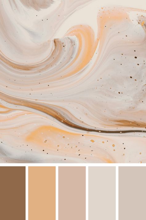 Creamy Earthy Tone Color Palette: A swirling mixture of soft oranges, creams, and whites, ideal for a warm and inviting earthy feel. Color Scheme Generator, Earth Colour Palette, Tone Color Palette, Earth Tone Color Palette, Orange Palette, Orange Color Palettes, Earth Tone Color, Earth Color, Palette Color