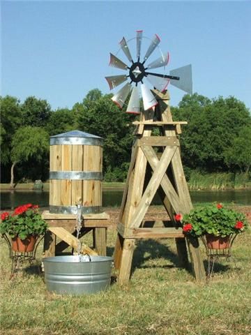 Windmill Woodworking Plans, Wooden Windmill, Downloadable Woodworking Plans, Garden Windmill, Deco Nature, Diy Bird Feeder, Backyard Projects, Water Tower, Outdoor Projects