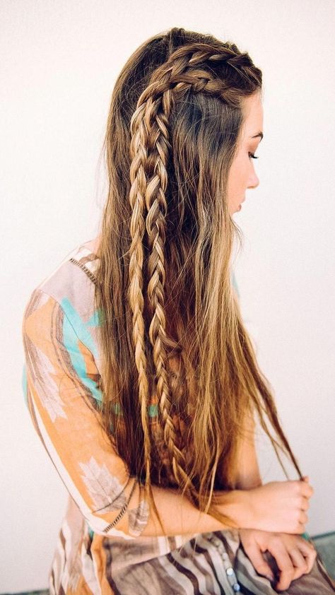 Cowgirls Hairstyles, Thicker Healthier Hair, Hairstyles Straight, Romantic Hairstyles, Hippie Hair, Daily Hairstyles, Bohemian Hairstyles, Chic Hairstyles, Trending Hairstyles