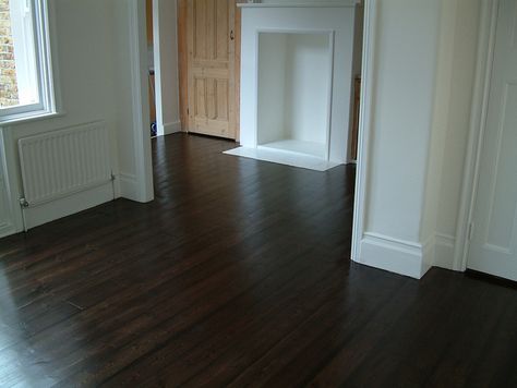 Old Pine floor. Sanded, stained dark oak, 3 coats satin varnish. Australiana Decor, Cheap Wood Flooring, Vintage Wood Floor, Floor Stain Colors, Wood Floor Stain Colors, Walnut Wood Floors, Refinish Wood Floors, Pine Wood Flooring, Pine Flooring