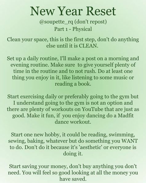 #2025 #newyear #glowup #reset Reset For The New Year, New Years Reset Checklist, January Reset 2025, New Years Resolution Aesthetic 2025, New Year Reset 2025, New Years Reset, Yearly Reset, 2025 Reset, New Year Reset