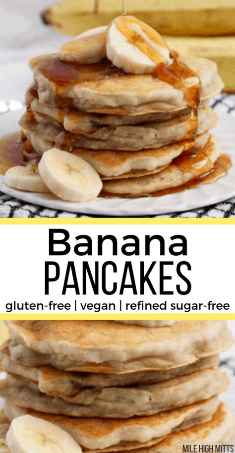 Flour Free Pancakes, Gluten Free Egg Free Pancakes, Banana Applesauce Pancakes, Eggless Banana Pancakes, Sugar Free Pancakes, Double Recipe, Gluten Free Banana Pancakes, Vegan Banana Pancakes, Healthy Breakfast Bowl