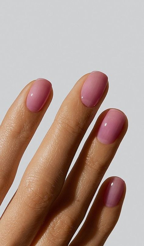 Rosewater Gel Nails, Rose Water Nails, Rose Gel Nails, Natural Nails Gel Polish, Rose Pink Nail Polish, Short Fall Nail Designs, Short Fall Nail, Rose Pink Nails, Pedi Ideas