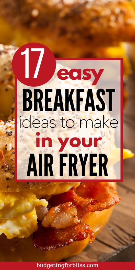 Air Fryer Breakfast Recipes, Airfryer Breakfast, Air Fryer Breakfast, Air Fryer Recipes Breakfast, Air Fryer Recipes Appetizers, Easy Breakfast Ideas, Cooks Air Fryer, Best Air Fryer, Air Fried Food