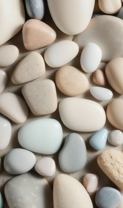 Sea Candles, Colorful Rocks, Fresh Morning, River Rocks, Pebble Stone, Colour Design, Dashboard Design, Colored Stones, Beach Stones