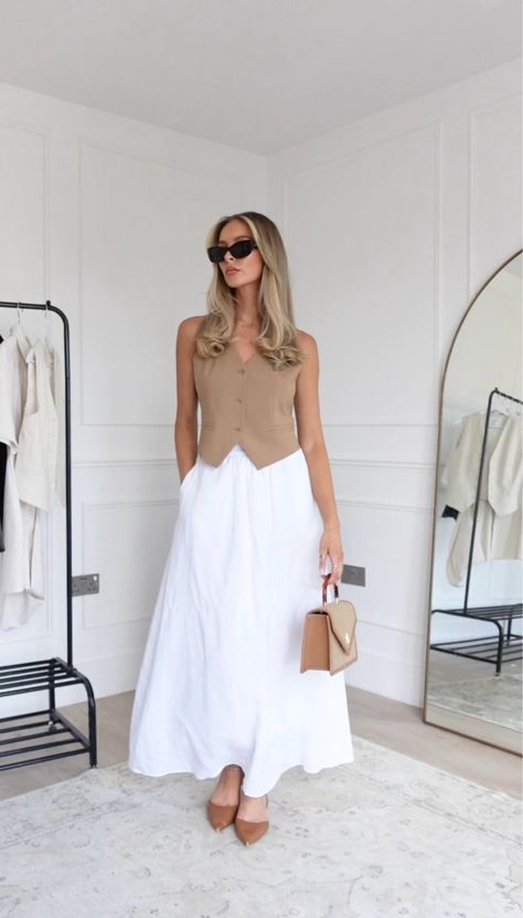 GEMIMA WHITE LINEN MIDI SKIRT curated on LTK White Linen Midi Skirt, Linen Midi Skirt Outfit, White Linen Skirt Outfit, White Midi Skirt Outfit, Linen Skirt Outfit, White Linen Skirt, Skirt Outfit Summer, Linen Midi Skirt, Fluffy Skirt