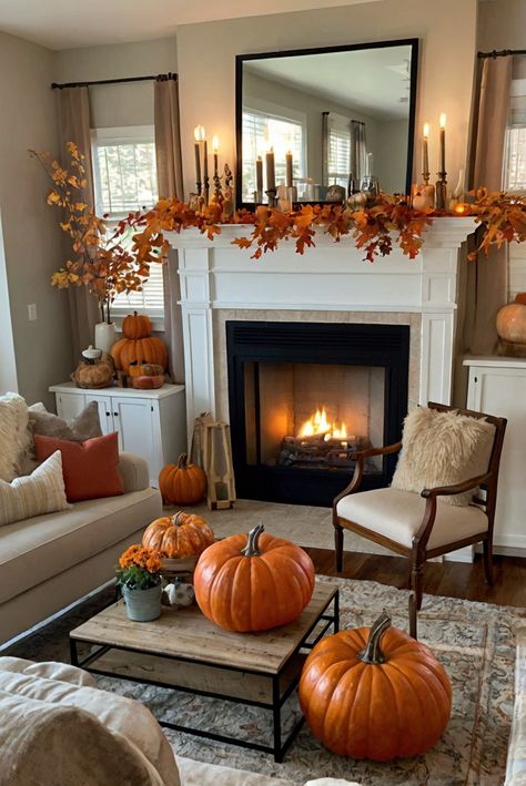 Fall Furniture , Autumn Cozy Fall ,Decor Easy Fall ,
Decor Neutral Fall ,Decor Fall ,Decor Inspiration ,Fall Decor Ideas Fall Mantle Decor With Tv, Mantle Decor With Tv Above, Thanksgiving Living Room Decorations, Fall Mantel Decor, Holiday Mantel Decor, Fall Fireplace Decor, Mantle Decorations, Fall Mantle Decor, Modern Fall Decor