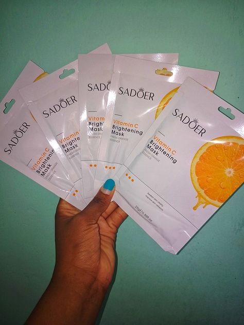 Sadoer sheet masks #sadoer vitamin c Vitamin C Face Mask, Brightening Mask, Face Sheet Mask, Sheet Masks, Skin Radiance, Vitamin C Serum, Sheet Mask, Improve Skin, Vitamin C