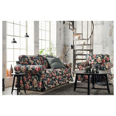 EKTORP Loveseat - Lingbo multicolor - IKEA Floral Couch Living Room, Floral Couch, Ikea Armchair, Couch Ideas, Ikea Ektorp, Loveseat Covers, Couch Living Room, Printed Sofa, Georgia Homes