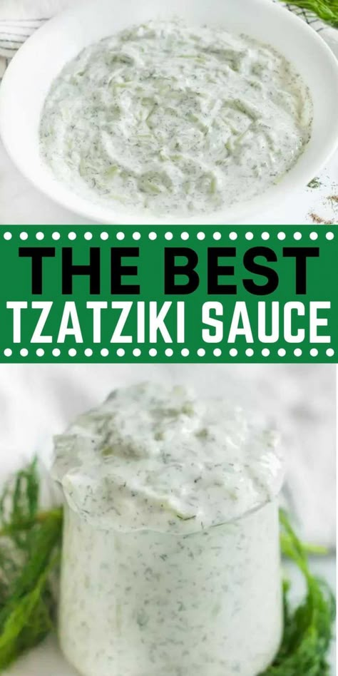 How To Make Tzatziki Sauce Greek Yogurt, Best Tzatziki Recipe, Make Tzatziki Sauce, Authentic Tzatziki Sauce Recipe, Tzatziki Sauce Easy, Plain Yogurt Recipes, Tzatziki Sauce Recipe Easy, Greek Tzatziki Recipe, Tzatziki Recipe