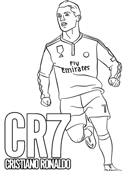 CR7 coloring page Ronaldo - Topcoloringpages.net Cristiano Ronaldo Images, 10 Week No Gym Workout, Ronaldo Images, Ronaldo Hair, Football Player Drawing, Football Coloring Pages, Ronaldo Soccer, Avengers Coloring Pages, Football Drawing