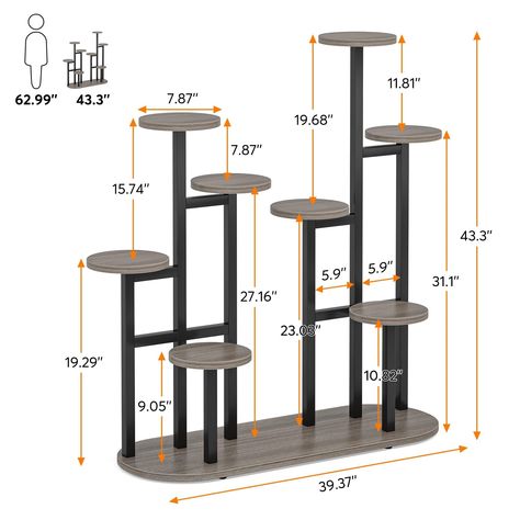 Multi-Tiered 11 Potted Plant Stand Flower Shelf Indoor - Bed Bath & Beyond - 35695871 Flower Shelf Indoor, Shelf Flower, Flower Shelf, Plant Rack, Stand Flower, Tall Plant, Plant Stands Outdoor, Plant Shelf, Plant Stand Indoor