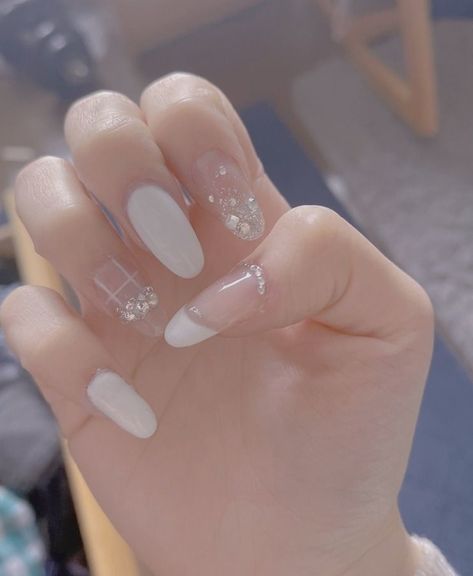 Korea Nail, Emerald Nails, Korean Nail Art, Nagellack Trends, Asian Nails, Korean Nails, Pretty Gel Nails, Jelly Nails, Nail Swag