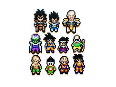 Dragon Ball Z Characters Perler Sprites Choose by ShowMeYourBits Perler Sprites, Dragon Ball Z Characters, Pixel Dragon, Perler Beads Ideas, Perler Projects, Modele Pixel Art, Grid Patterns, Perler Creations, Piskel Art