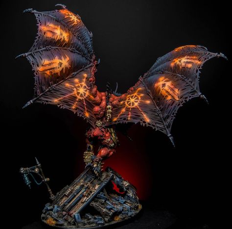 DAEMONS OF KHORNE BLOODTHIRSTER #aos #ageofsigmar #warhammer #warhammerfantasy #warhammercommunity #warhammercommission #paintingwarhammer #khorne #khornedaemons #bloodthirster #warhammerchaos #painting #miniaturepainting #bloodforthebloodgod #best4minis Warhammer Figures, Age Of Sigmar, March 8, Warhammer Fantasy, Space Marine, Miniature Painting, Warhammer 40k, Cosplay Anime, Miniatures