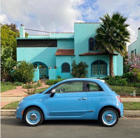 Light Summer, Cute Cars, Fiat 500, Shades Of Blue, Dream Cars, Shades, Blue