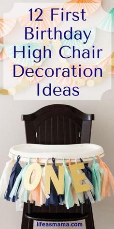 Baby's first birthday is so special! I've never seen such a great collection of high chair decoration ideas all in once place. Pinning this! Chair Decoration Ideas, High Chair Decorations, Twins 1st Birthdays, Twin First Birthday, Baby Boy First Birthday, High Chairs, Twin Birthday, Baby 1st Birthday, 1st Birthdays