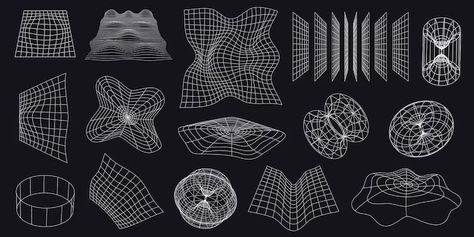 80s Cyberpunk, Geometric Perspective, Wireframe Design, Graphic Shapes Design, Graphic Design Elements, Retro Futuristic, Wireframe, Drawing Practice, Design Reference