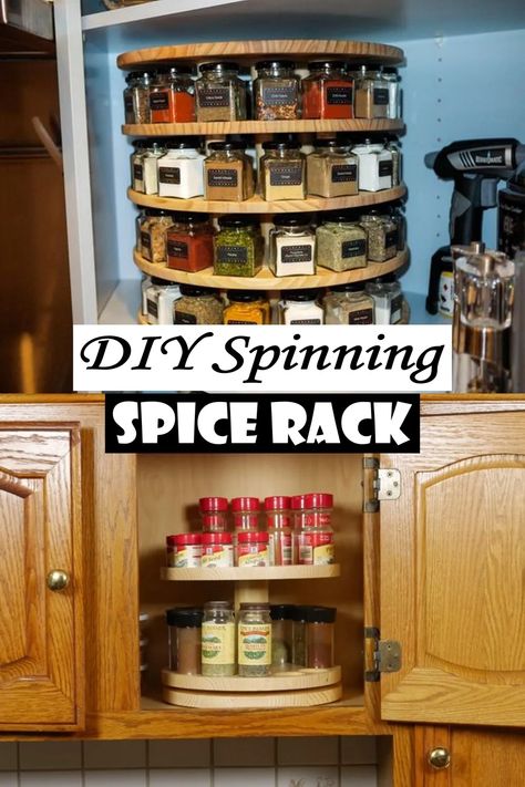 Pantry Spice Storage, Diy Spice Organizer, Spice Cabinet Organization Diy, Diy Spice Rack Ideas Inside Cabinets, Spice Rack For Small Spaces, Diy Spice Shelf, Spice Rack Ideas Diy, Homemade Spice Rack, Spice Organization Ideas